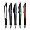 Union Printed "Wave" Matte Finished Colored Click Pen w/ Black Grip